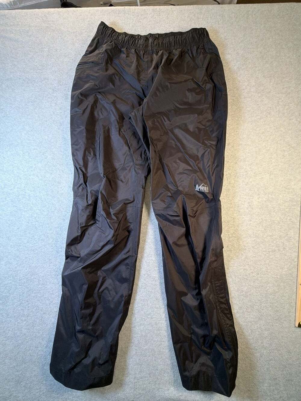 REI Co-op Essential Rain Pants Black Waterproof Size Large